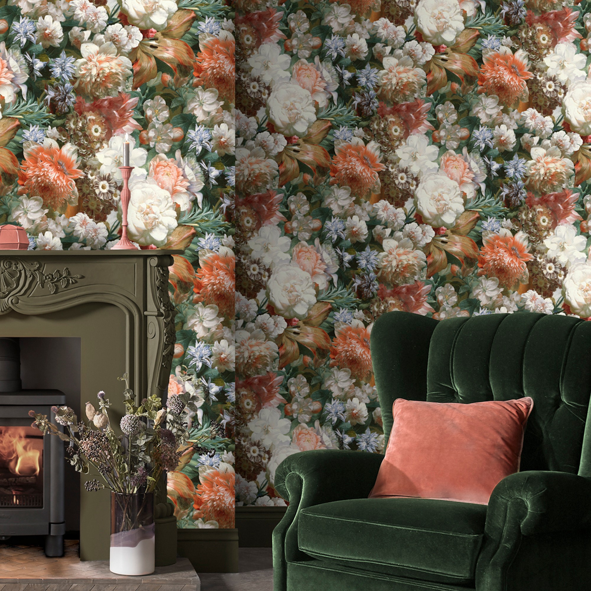 Bouquet Floral Wallpaper 107870 By Graham Brown In Multi